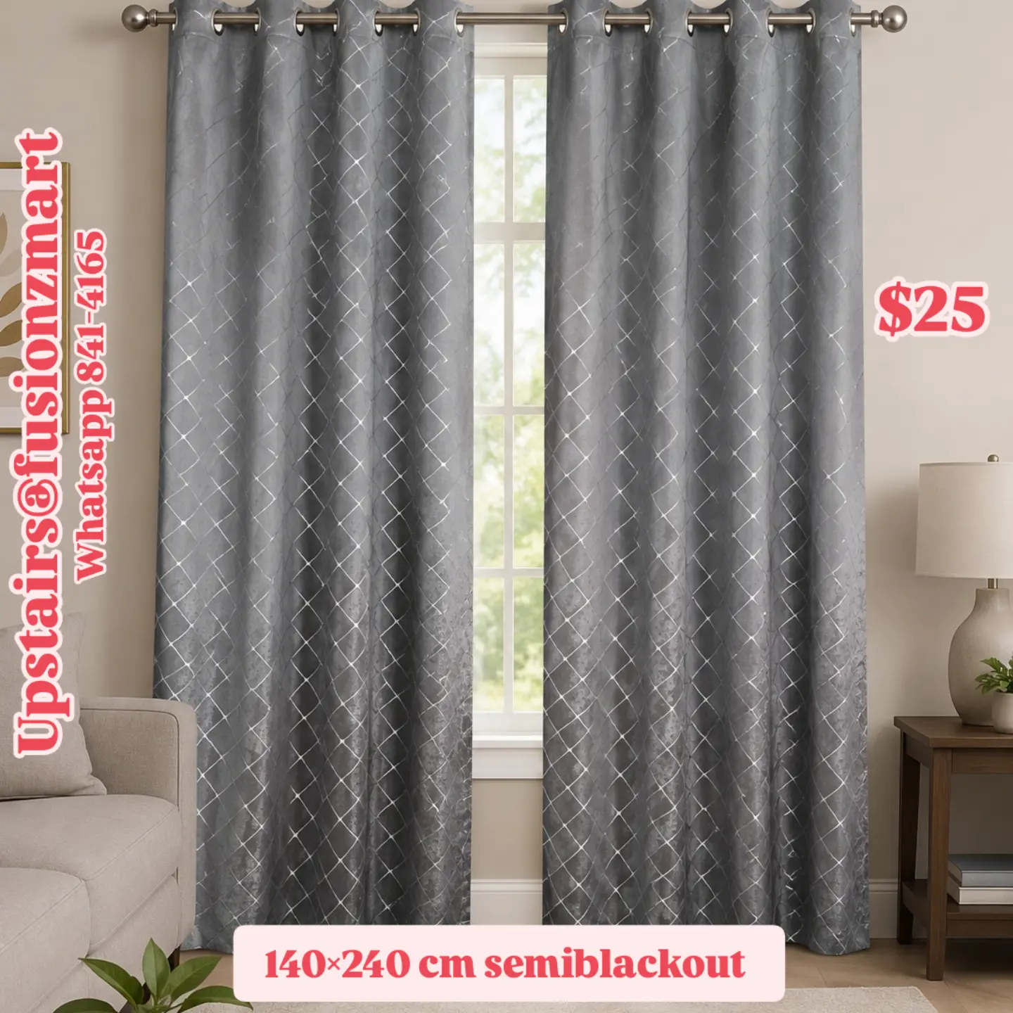 Variety of Curtains – Blackout & Semi-Blackout from $25 at Fusionz Mart