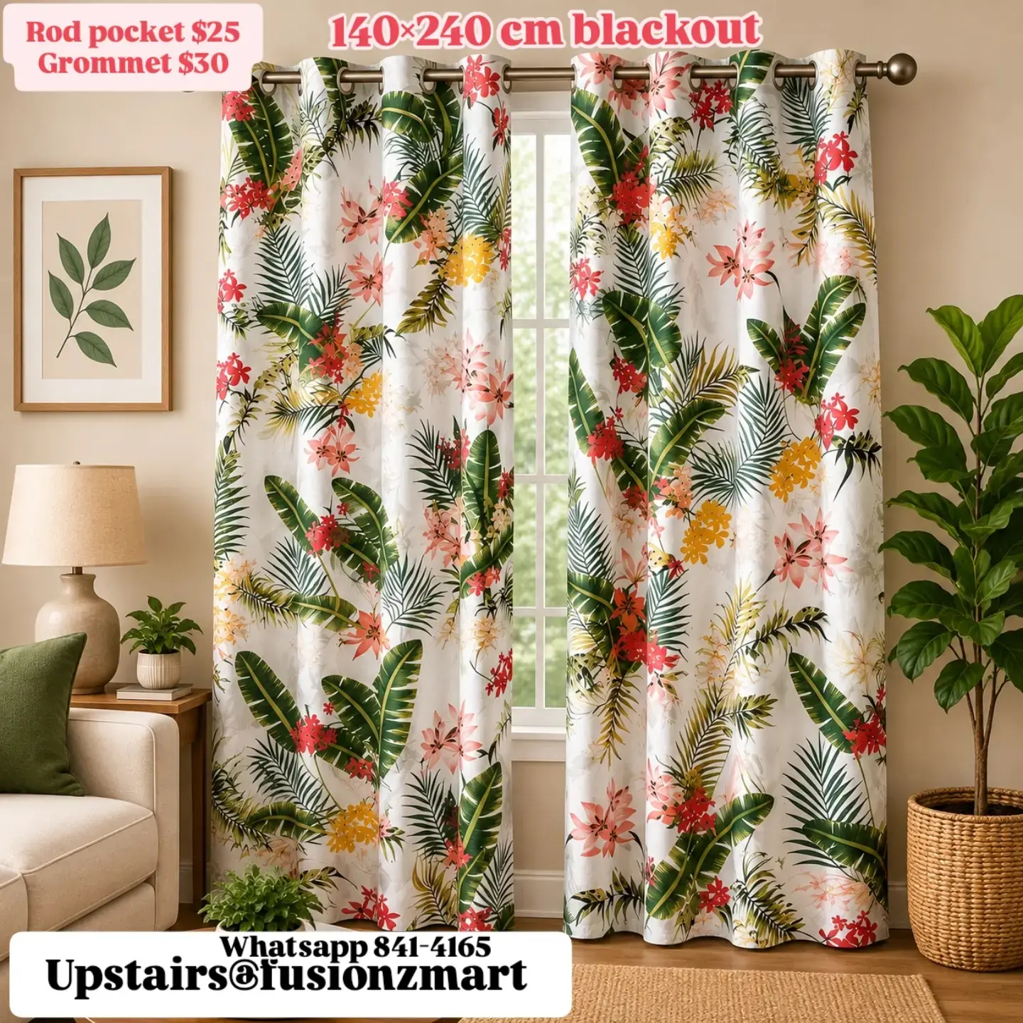Variety of Curtains – Blackout & Semi-Blackout from $25 at Fusionz Mart