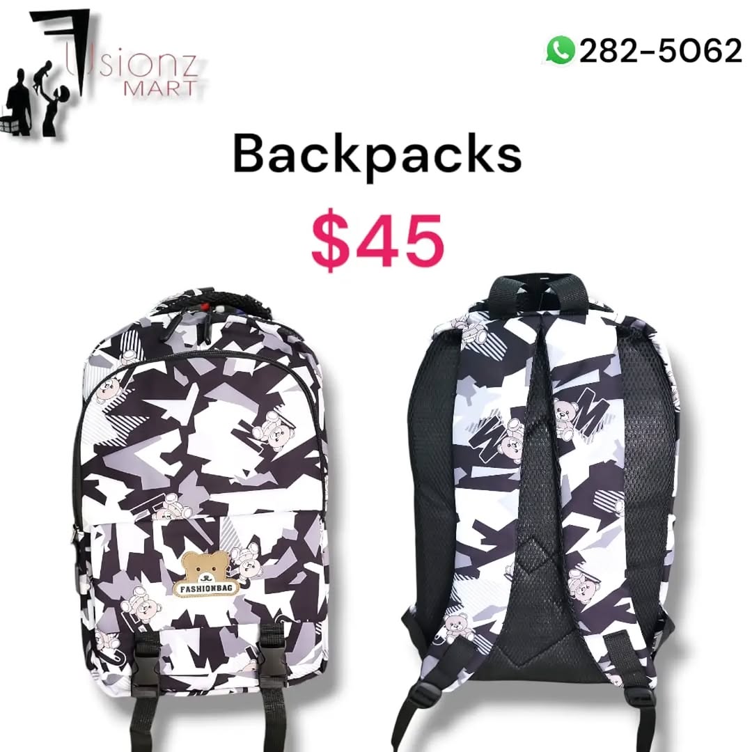 Backpacks from $45 at Fusionz Mart