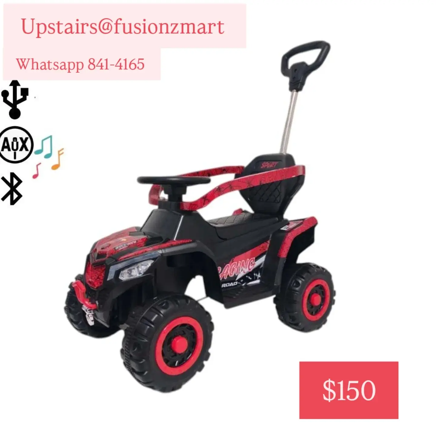 Kids' Ridealongs Available – $150 at Fusionz Mart