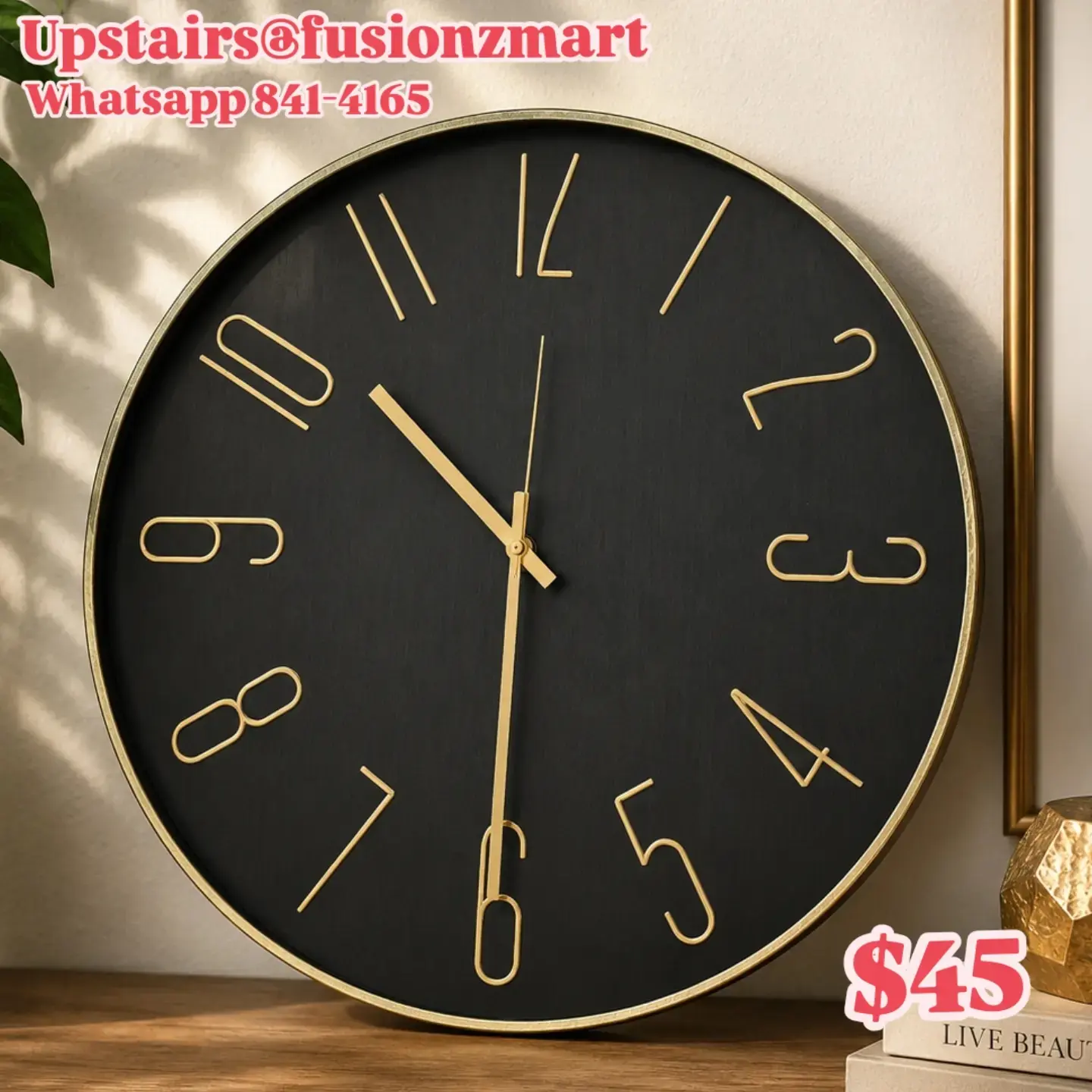 Wall Clocks Available at Fusionz Mart – $45 Each