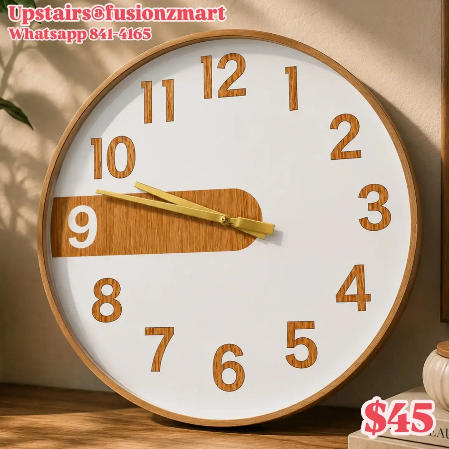 Wall Clocks Available at Fusionz Mart – $45 Each