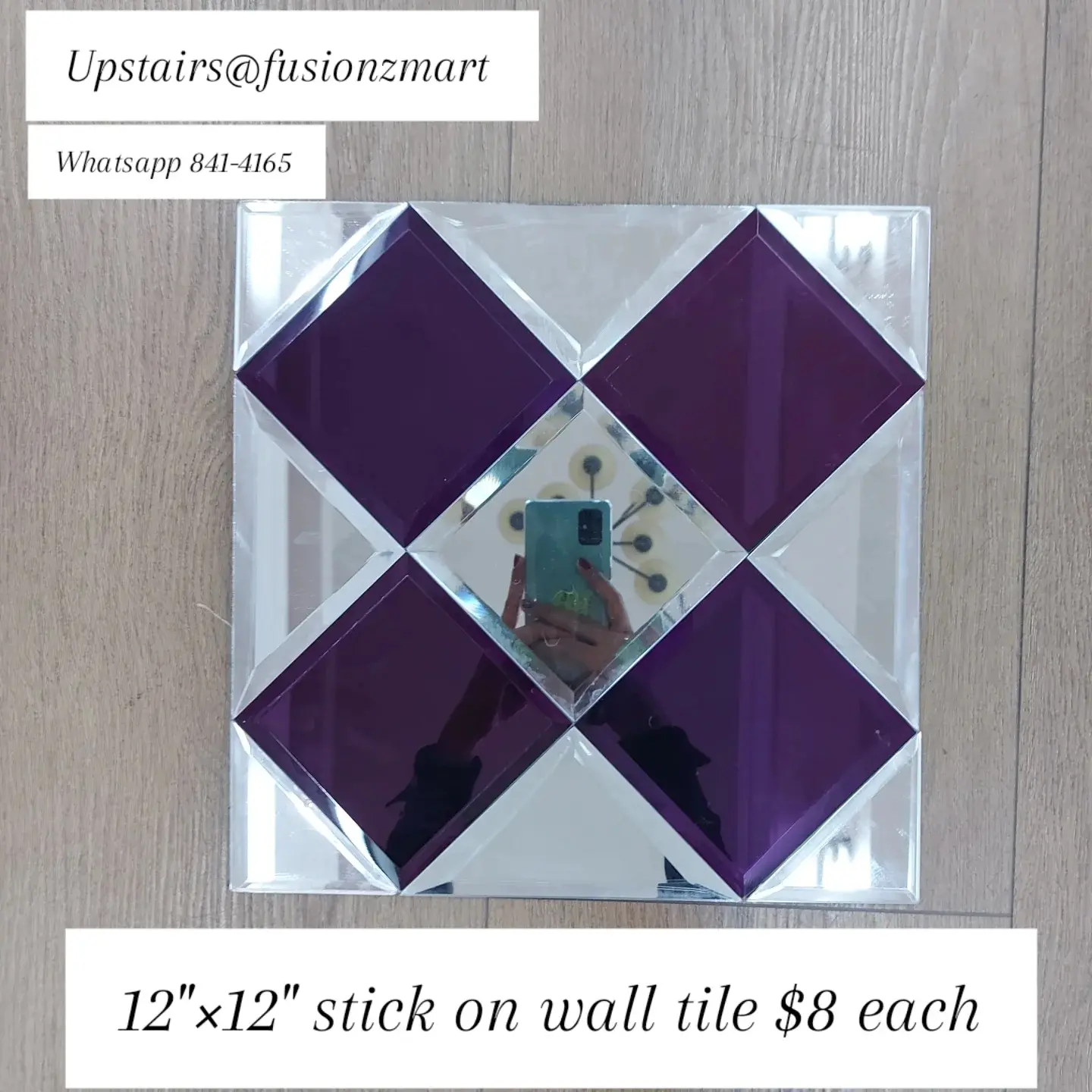 Peel & Stick Tiles & Mirrors – From $8 Each at Fusionz Mart