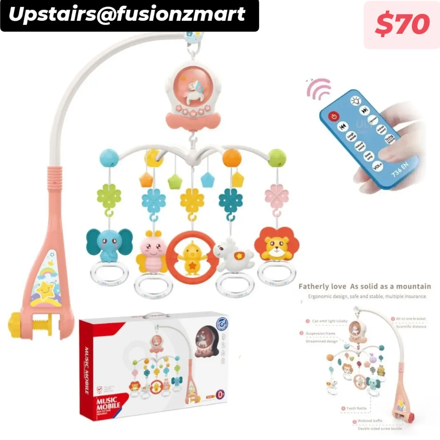 Electric Toy Pets & Baby Music Mobile Available at Fusionz Mart