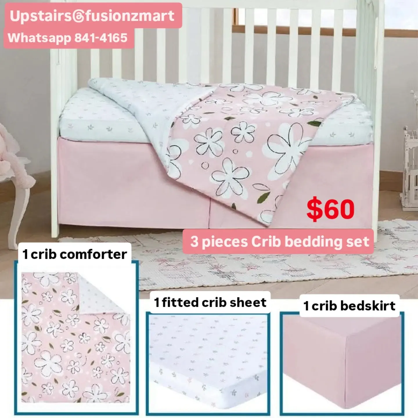 Kids Bed Frames & Crib Bedding Sets – Prices from $60 at Fusionz Mart
