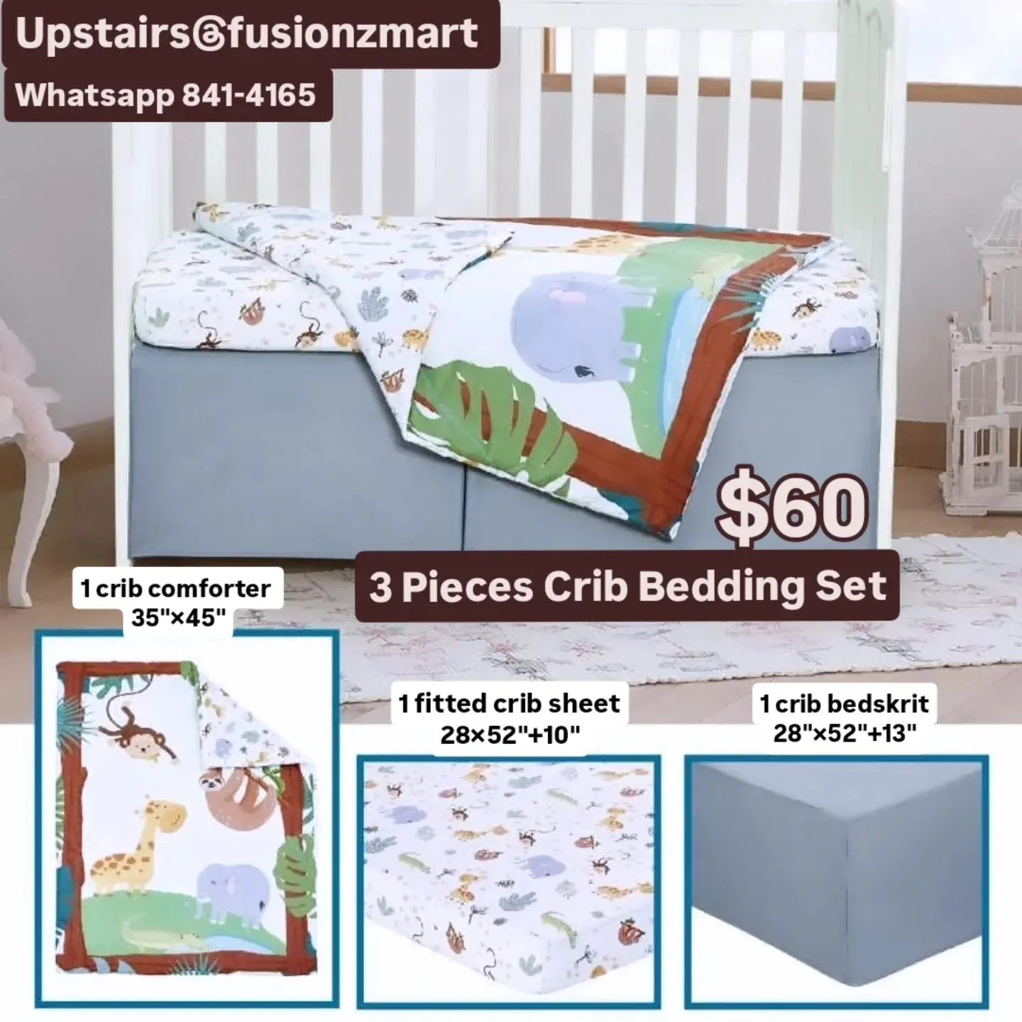 Kids Bed Frames & Crib Bedding Sets – Prices from $60 at Fusionz Mart