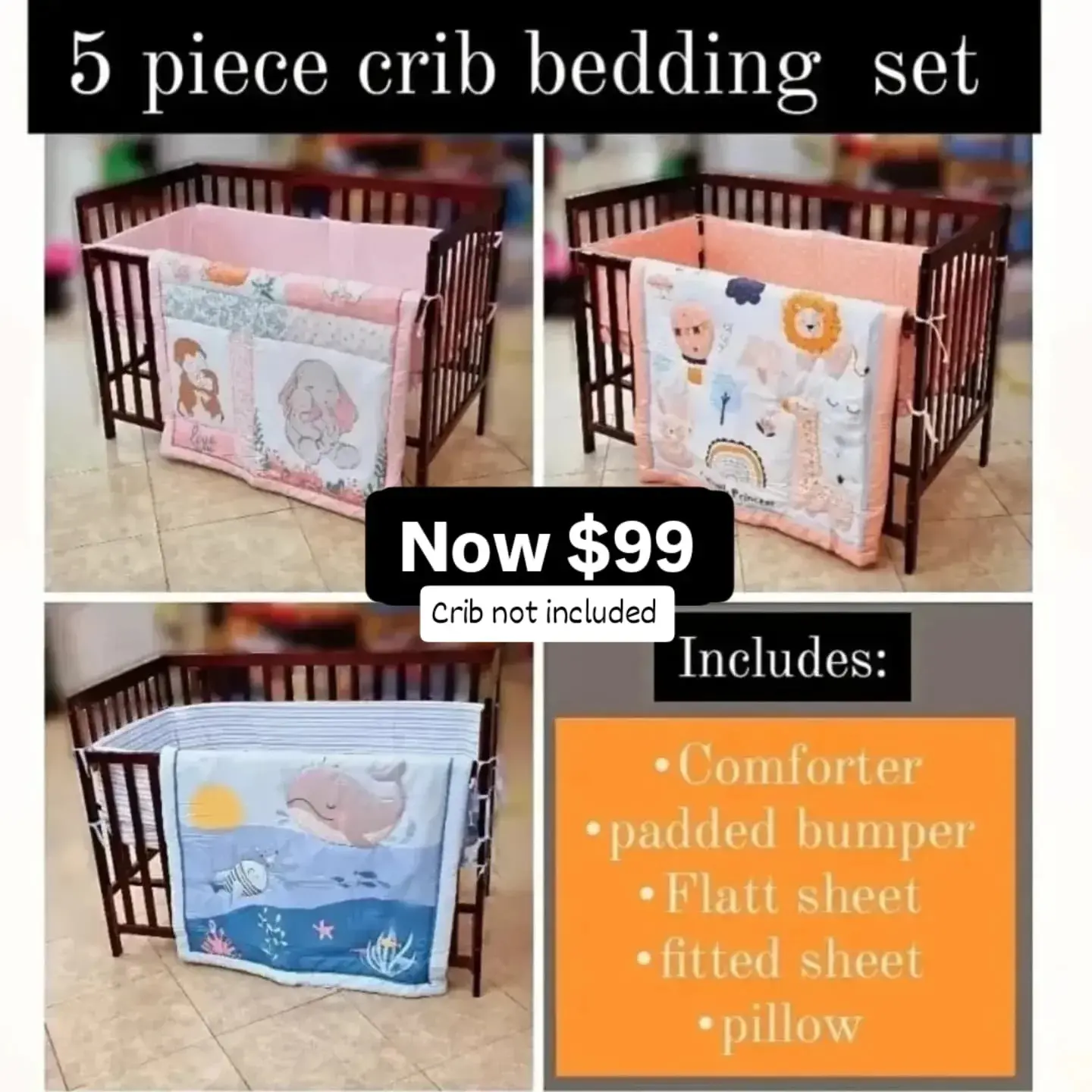 Kids Bed Frames & Crib Bedding Sets – Prices from $60 at Fusionz Mart
