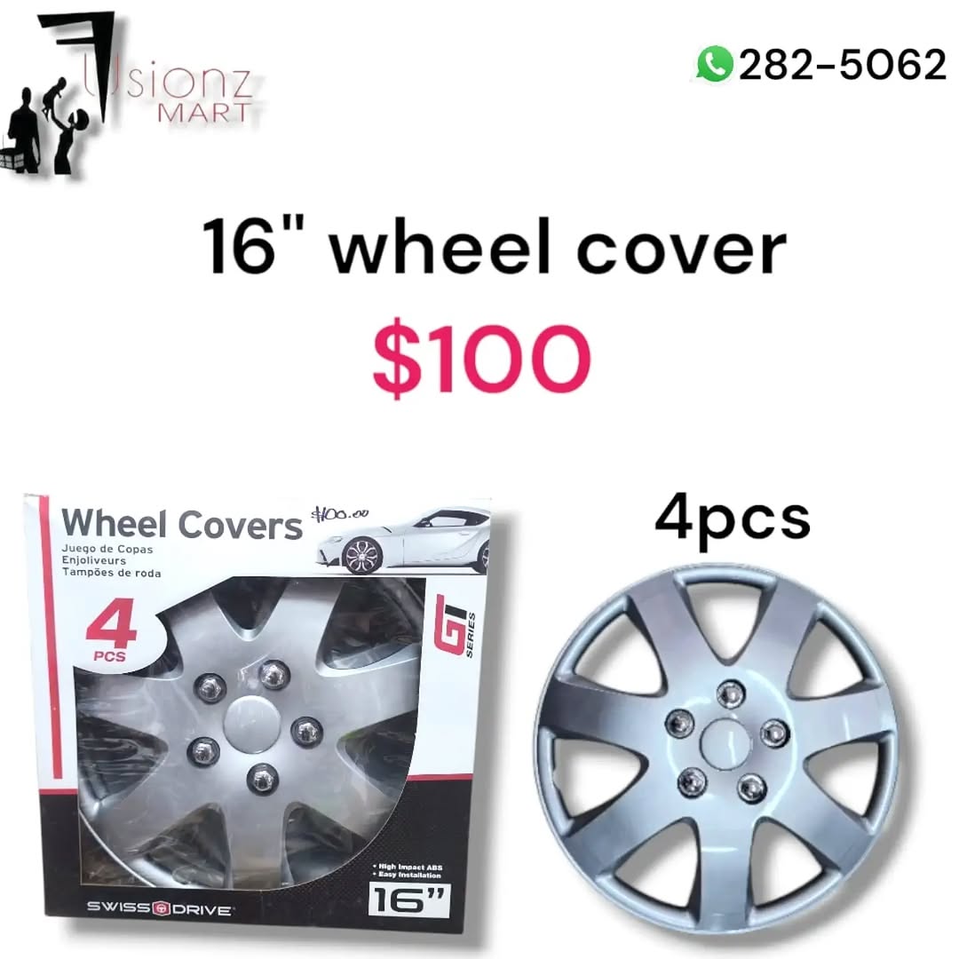 16" Wheel Covers – Set of 4 for $100 at Fusionz Mart