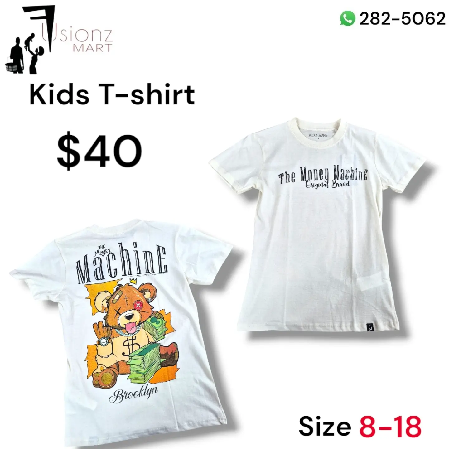 Kids T-Shirts Available at Fusionz Mart – $40 Each