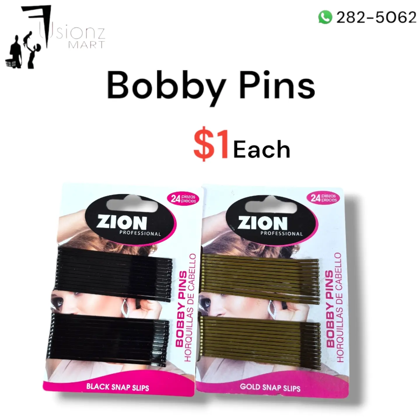 Fusionz Mart Beauty Essentials – Exfoliating Gloves $5, Hair Ties $1, Bobby Pins $1
