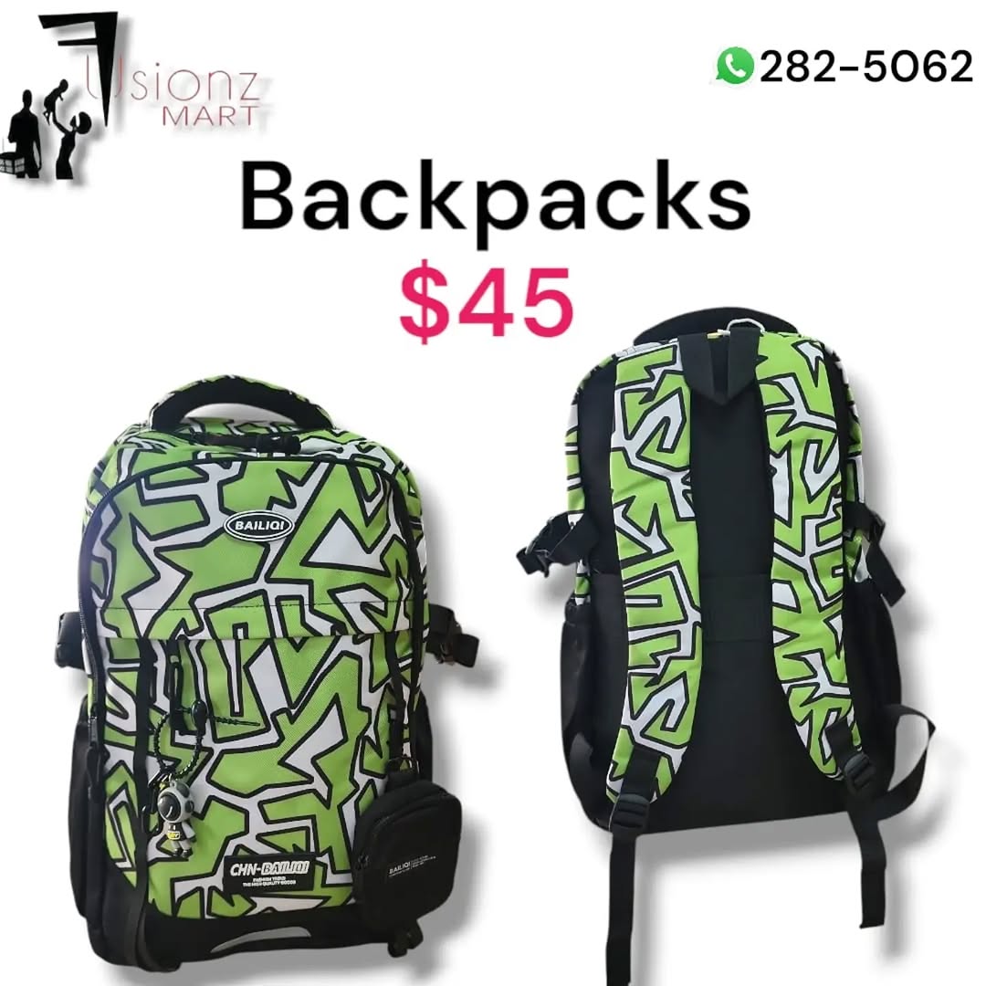 Backpacks Available at Fusionz Mart – From $25