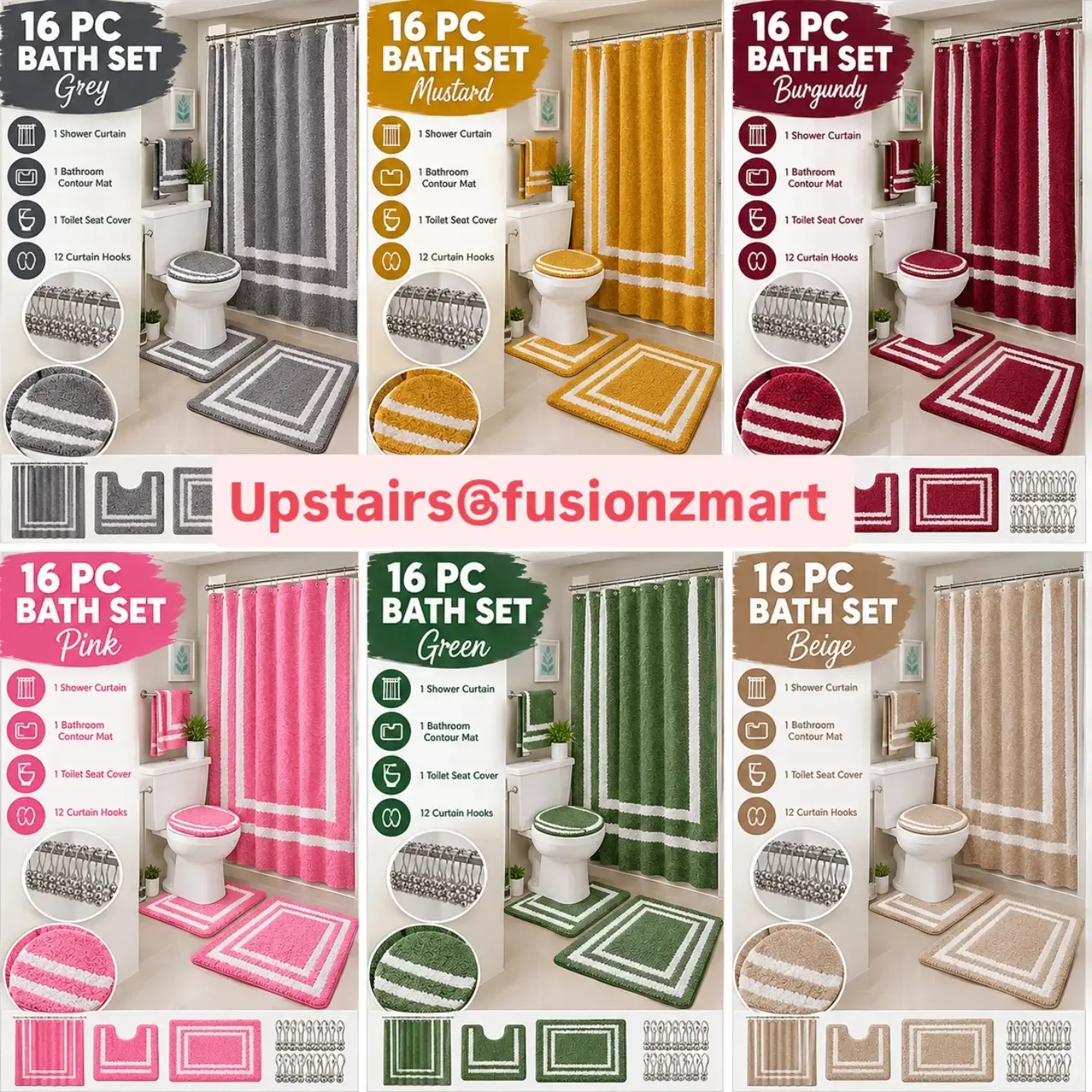 15 PC & 16 PC Bathroom Sets – From $45