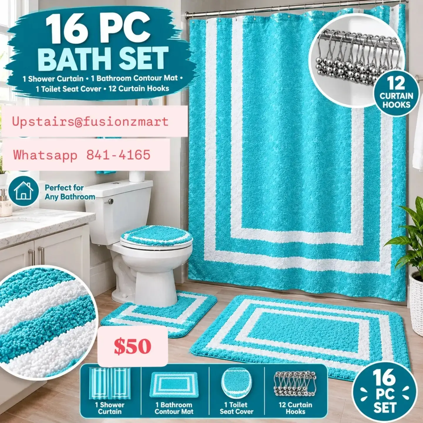 15 PC & 16 PC Bathroom Sets – From $45
