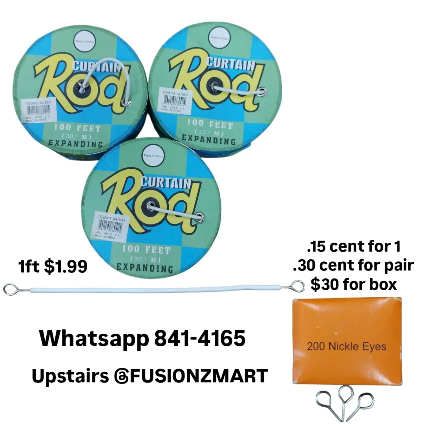 Curtain Rods & Curtains Available at Fusionz Mart – Prices from $0.15