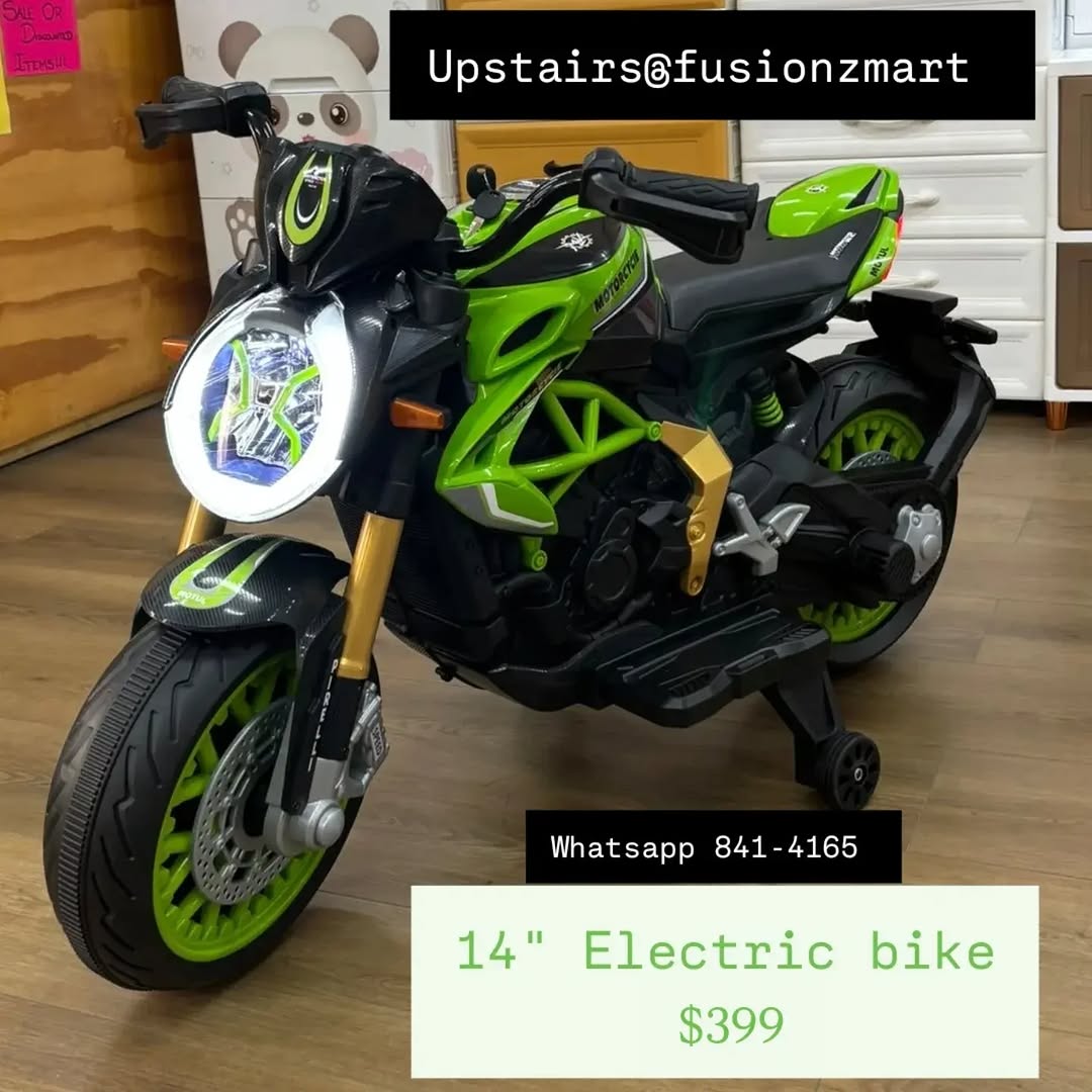 Kids Electric Bikes & Cars Available at Fusionz Mart