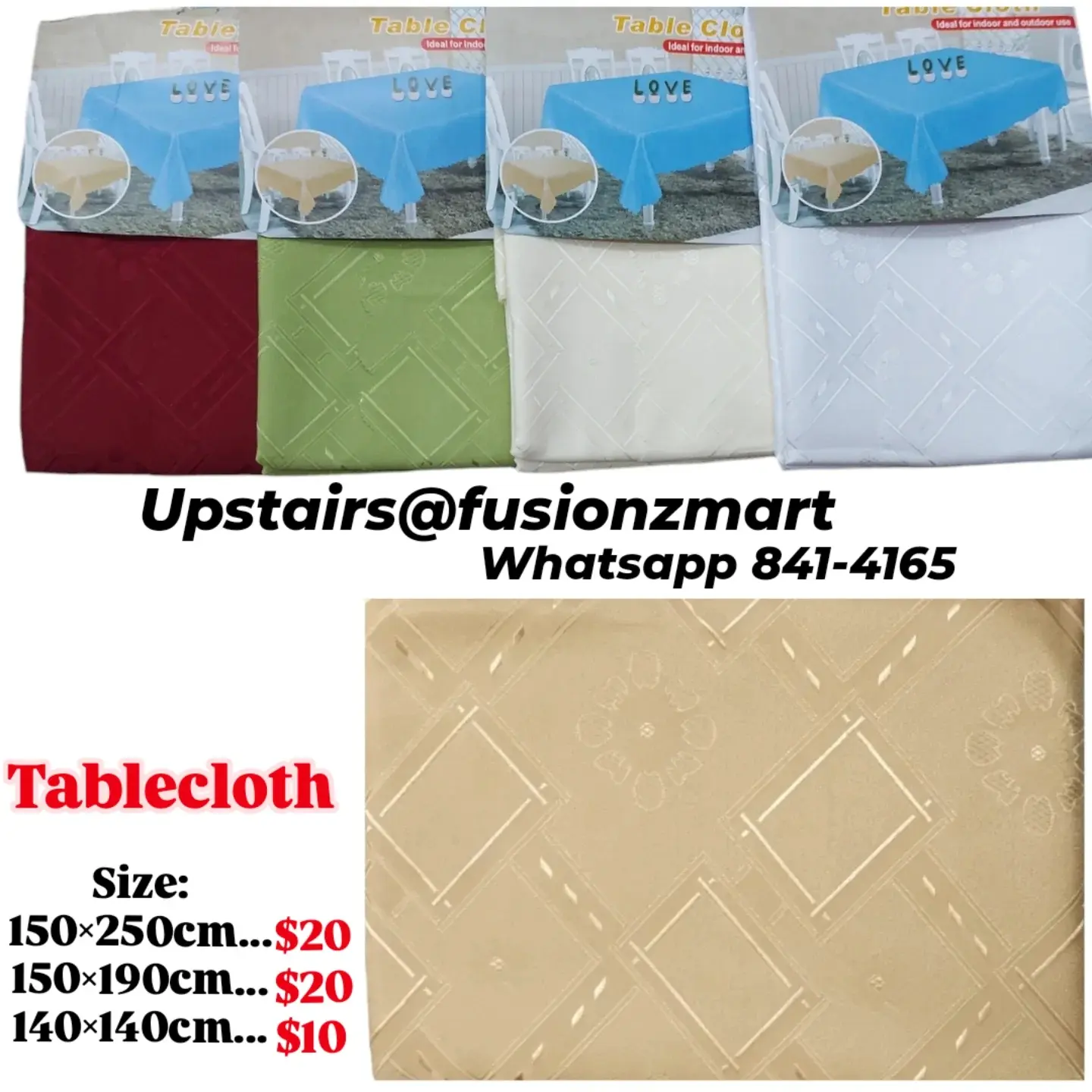 Tablecloths Available at Fusionz Mart – From $10
