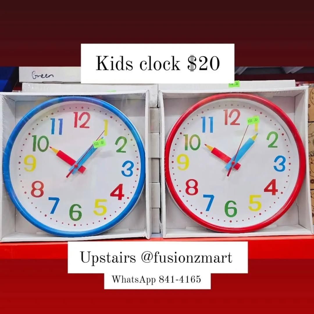 Wall Clocks Available from $20 – Fusionz Mart Upstairs