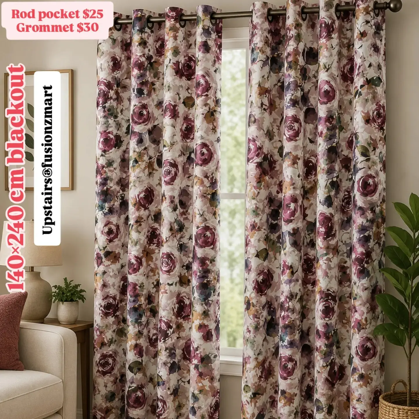 Variety of Curtains Available – Blackout & Semi-Blackout 140×240cm