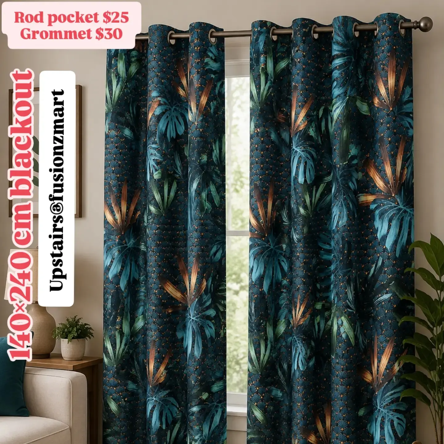 Variety of Curtains Available – Blackout & Semi-Blackout 140×240cm