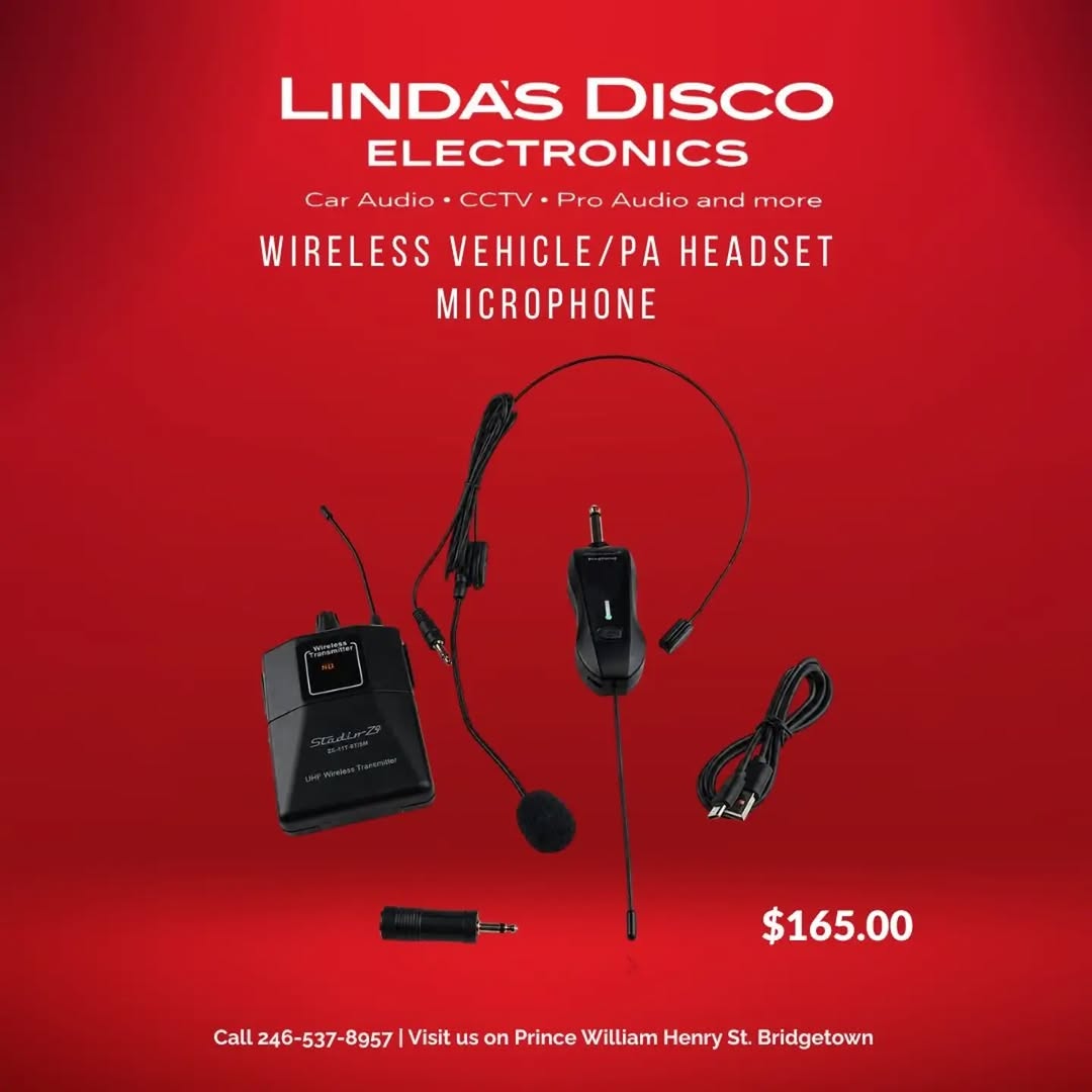 Wireless Vehicle/PA Headset Microphone – $165.00 at Linda's Disco Electronics