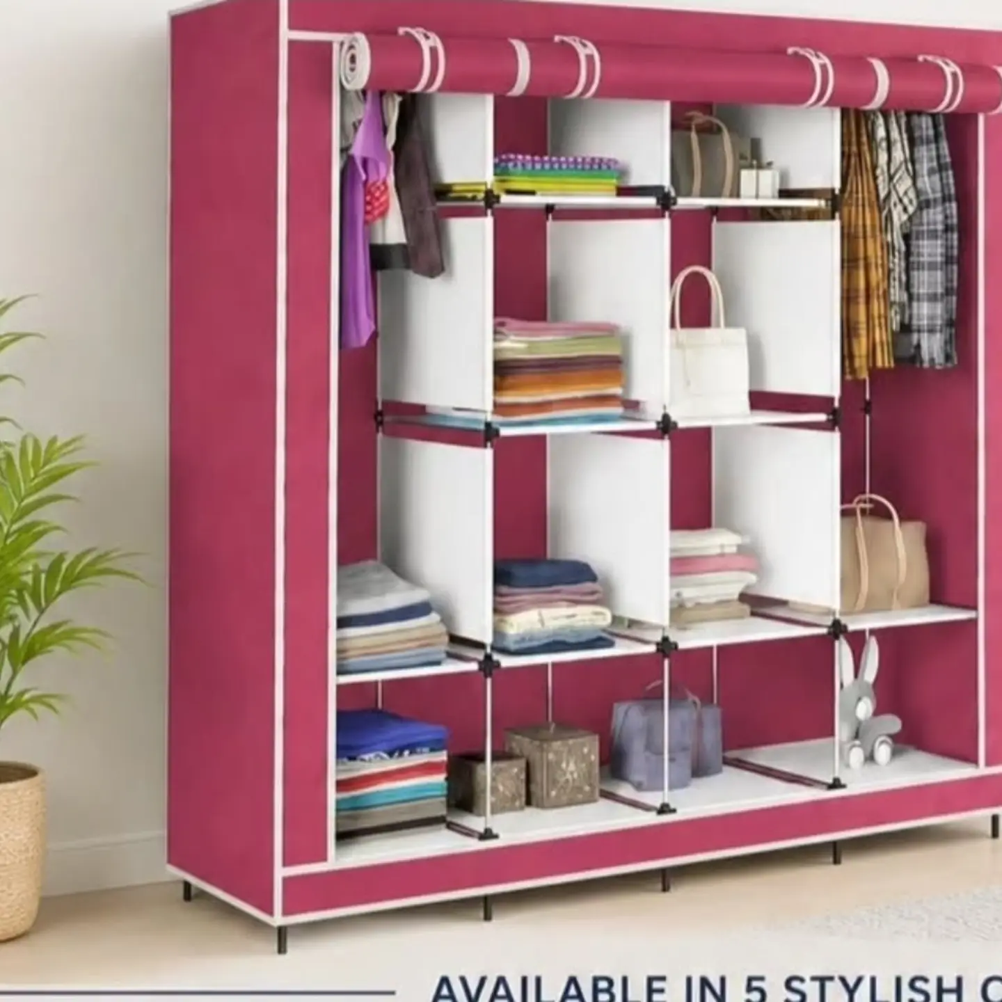 Fabric Storage Wardrobes – $105 | Available in 5 Colours