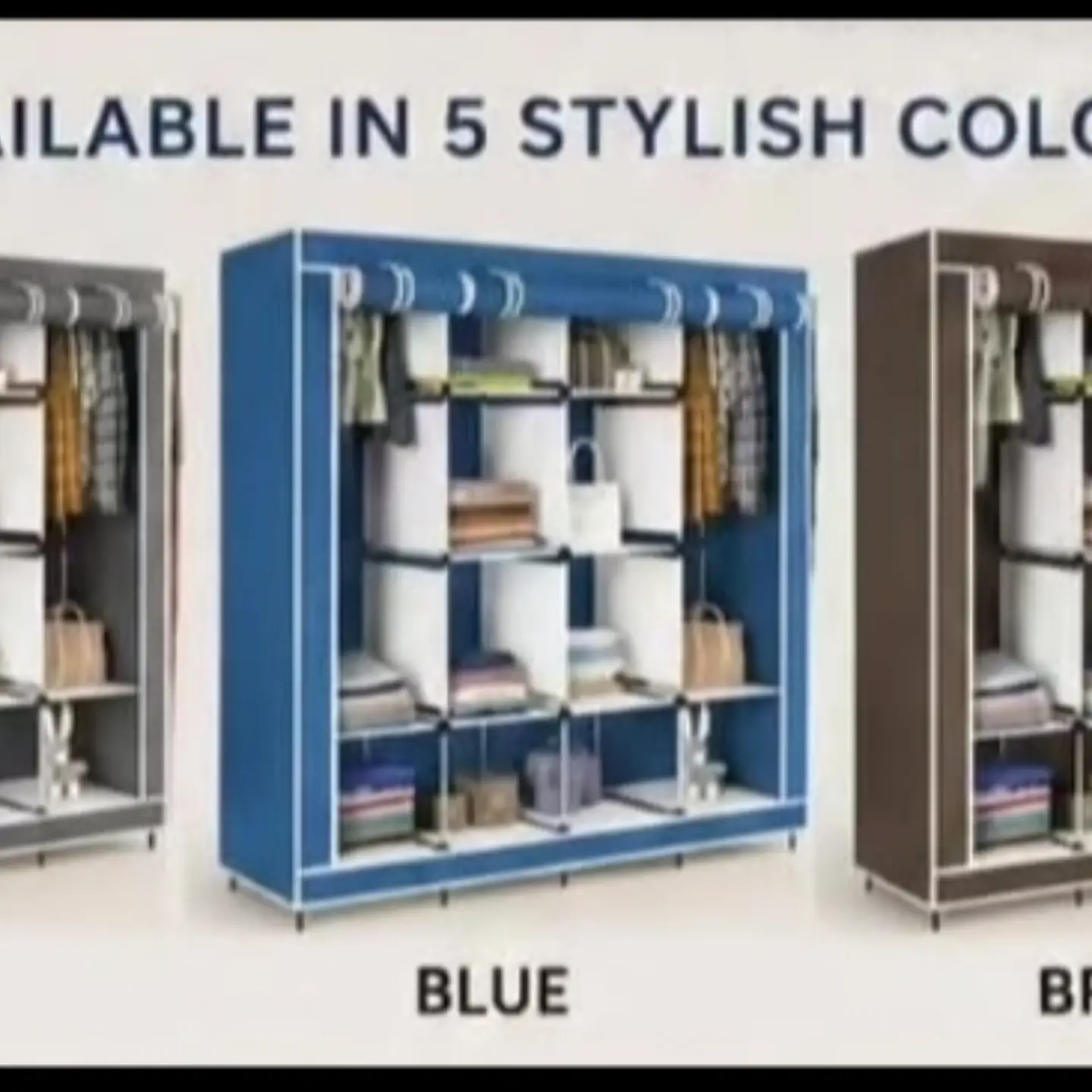 Fabric Storage Wardrobes – $105 | Available in 5 Colours