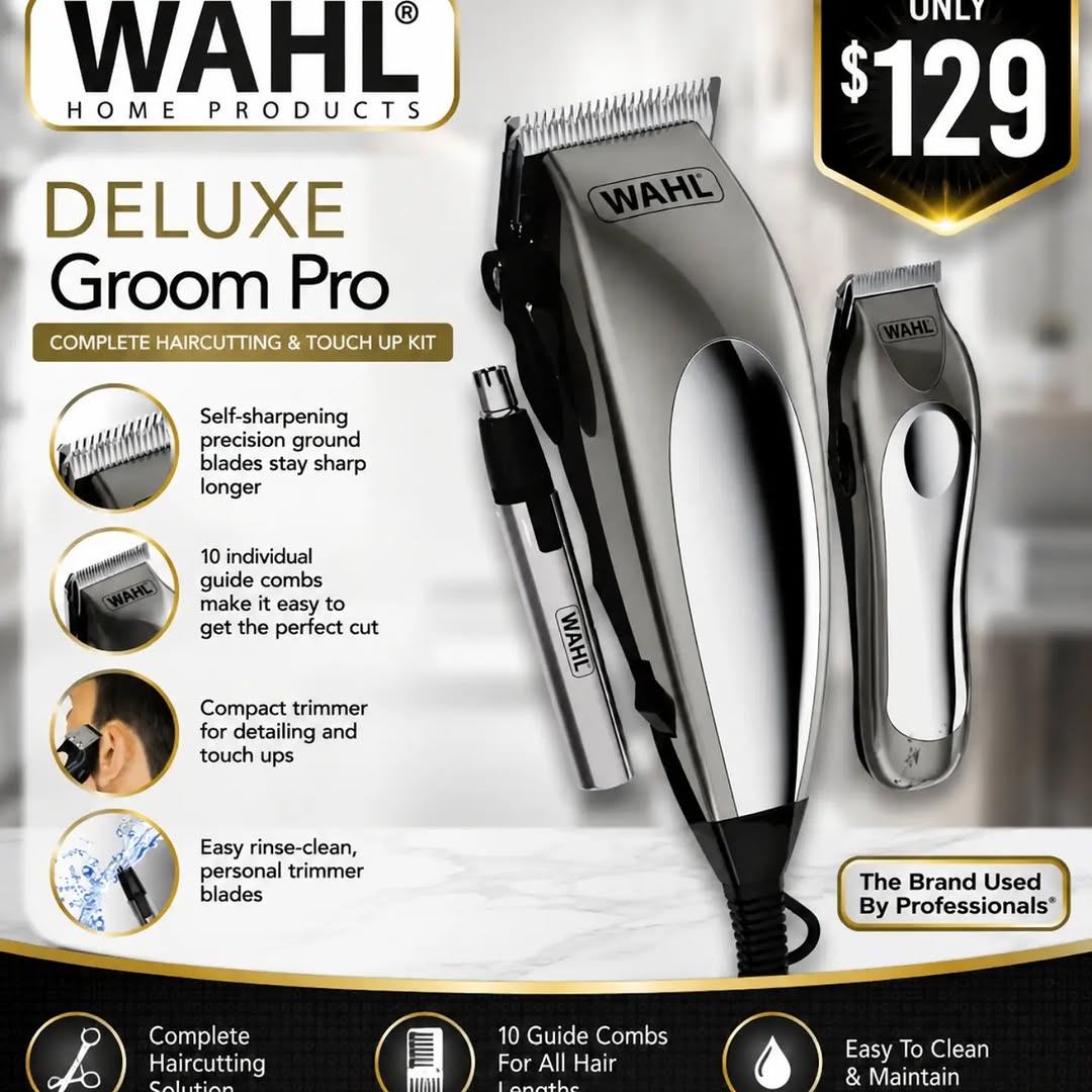 Wahl Deluxe Groom Pro 21-Piece Hair Cutting Kit – Only $129