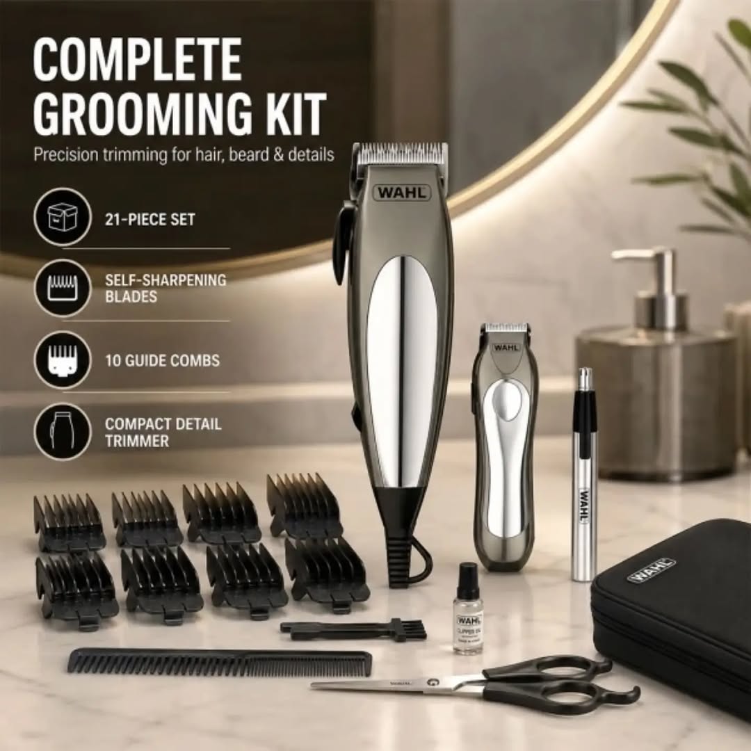 Wahl Deluxe Groom Pro 21-Piece Hair Cutting Kit – Only $129