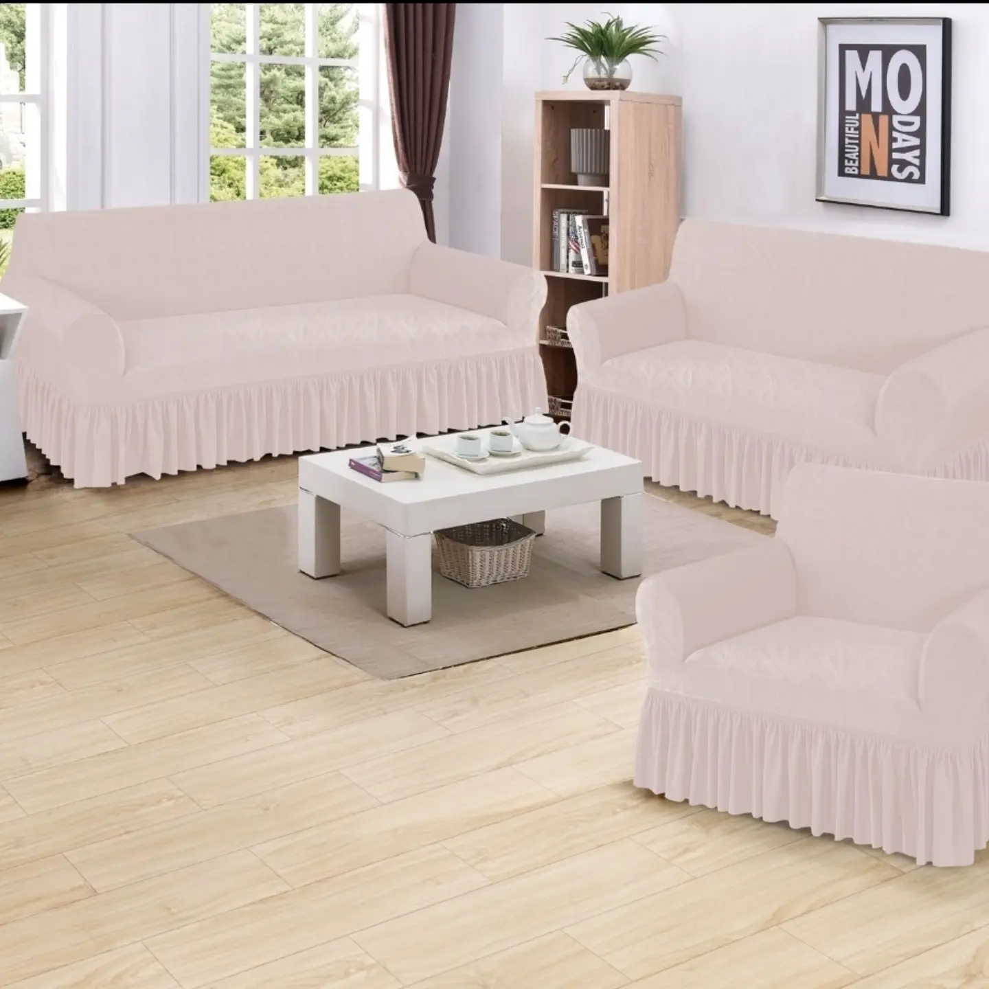 New Arrival Sofa Covers with Frills – 8 Colours Available