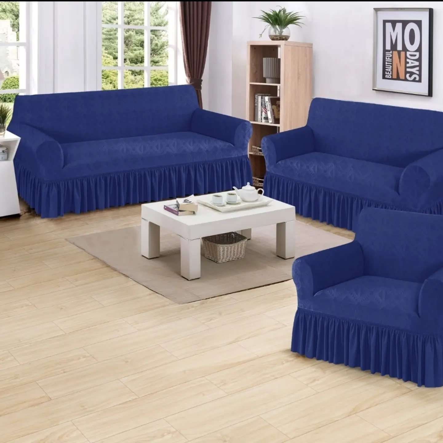 New Arrival Sofa Covers with Frills – 8 Colours Available