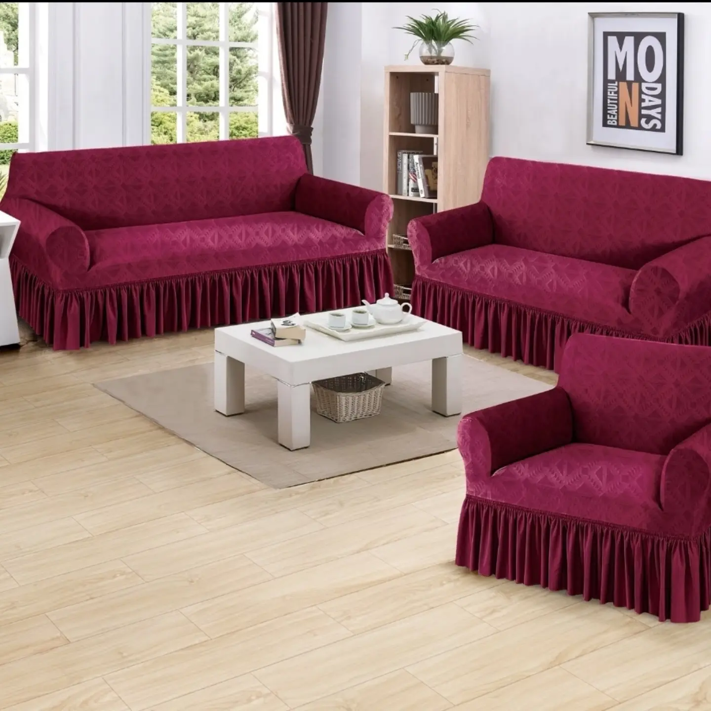 New Arrival Sofa Covers with Frills – 8 Colours Available