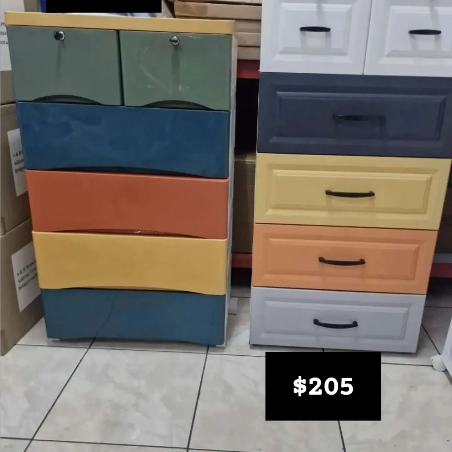 Plastic Drawer Units – $205 Each