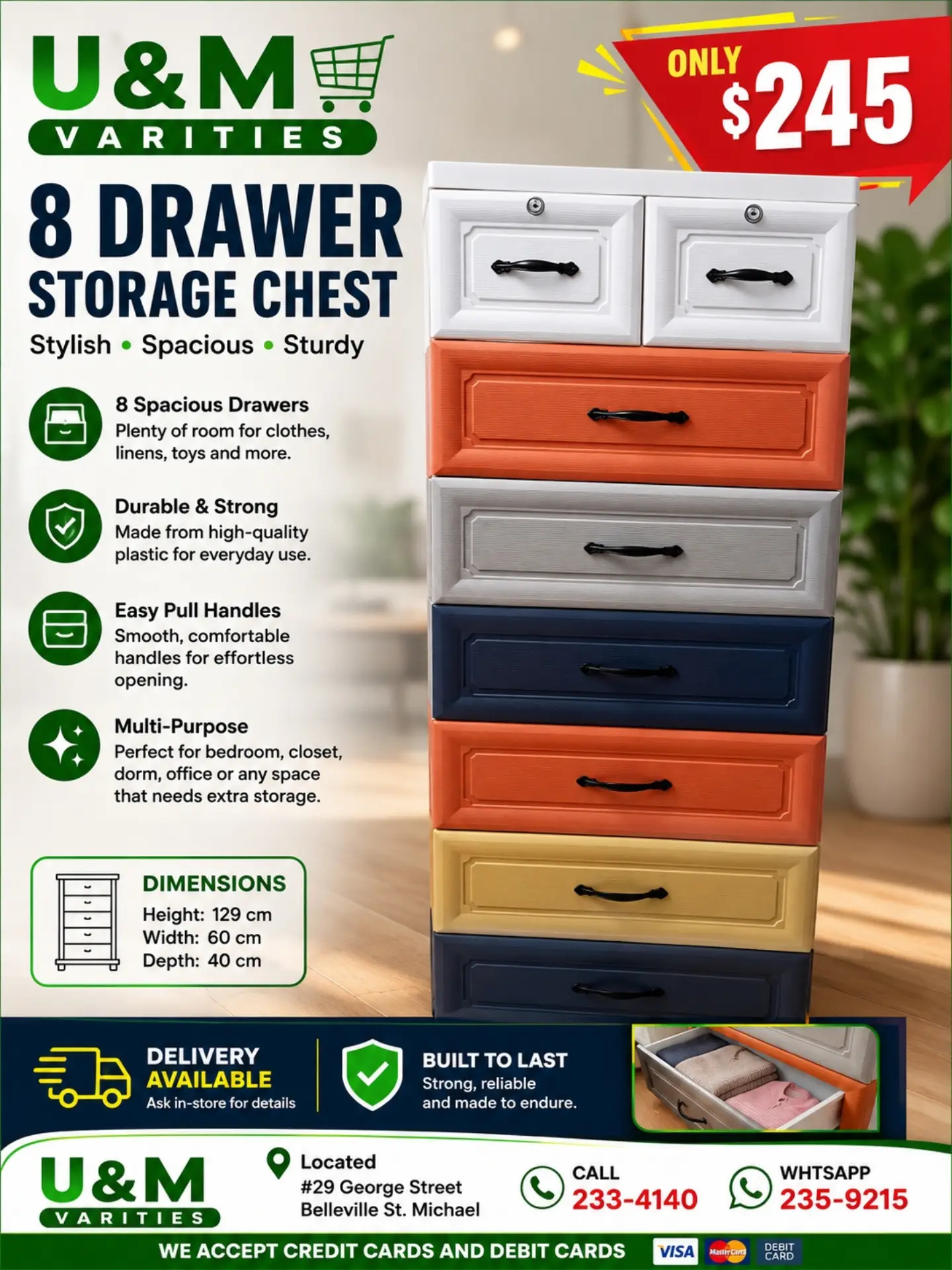 8 Drawer Storage Chest – Only $245