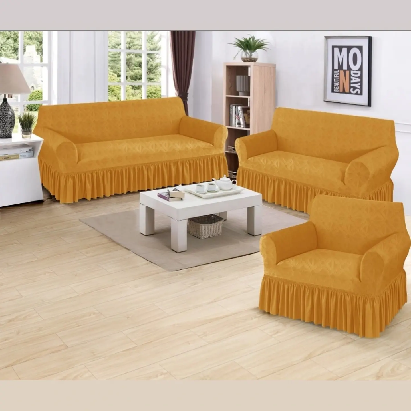 New Arrivals: Frilled Stretch Sofa Covers – From $125