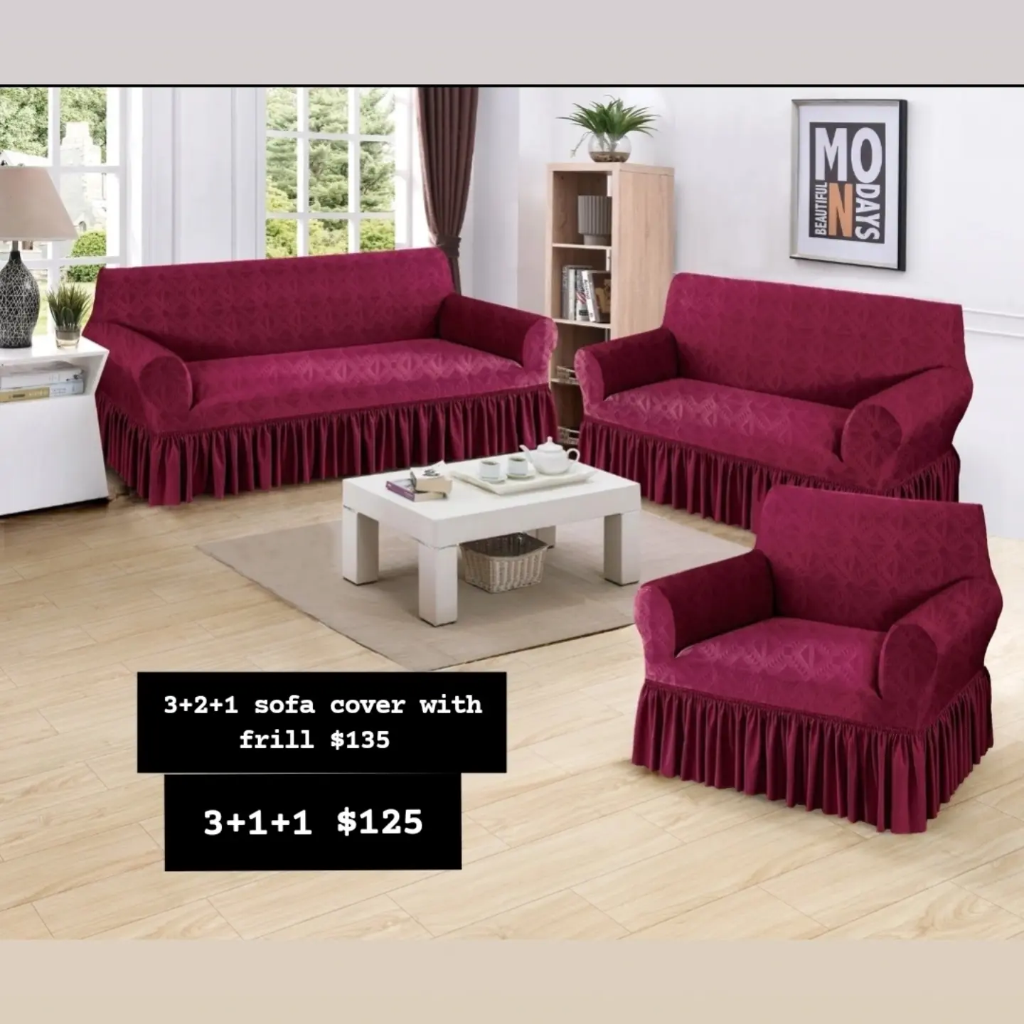 New Arrivals: Frilled Stretch Sofa Covers – From $125