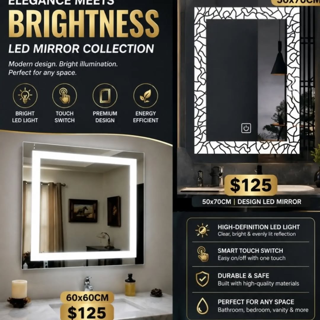 LED Mirror Collection & 8 Drawer Storage Chest – Prices from $109