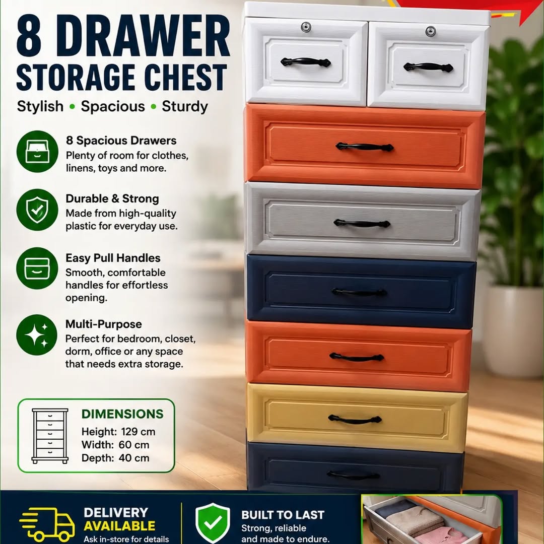 LED Mirror Collection & 8 Drawer Storage Chest – Prices from $109
