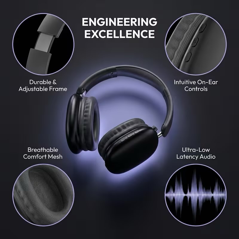 Black Elite Wireless Headphones – $60