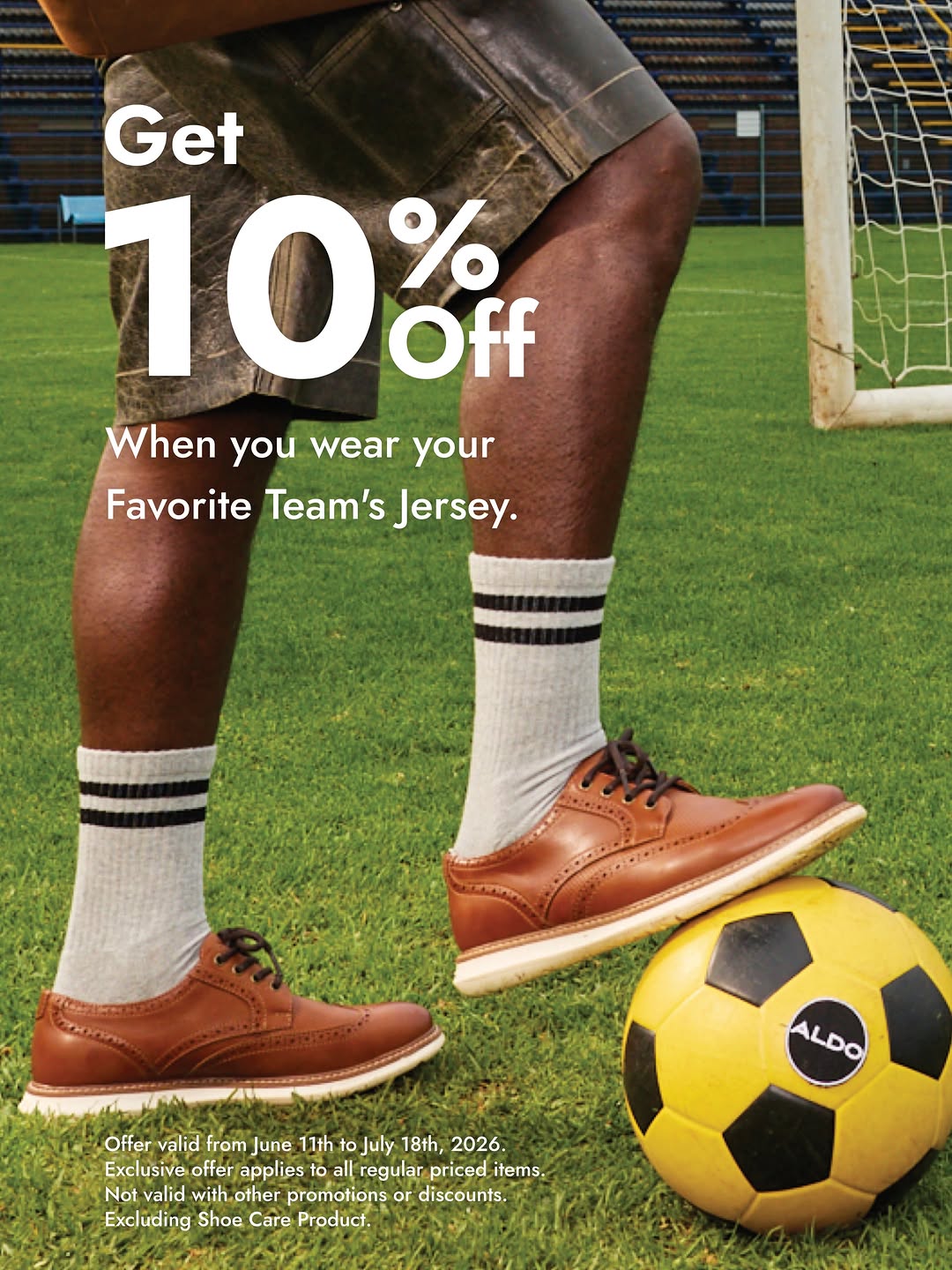 10% Off at ALDO Dome Mall – Wear Your Favourite Team's Jersey