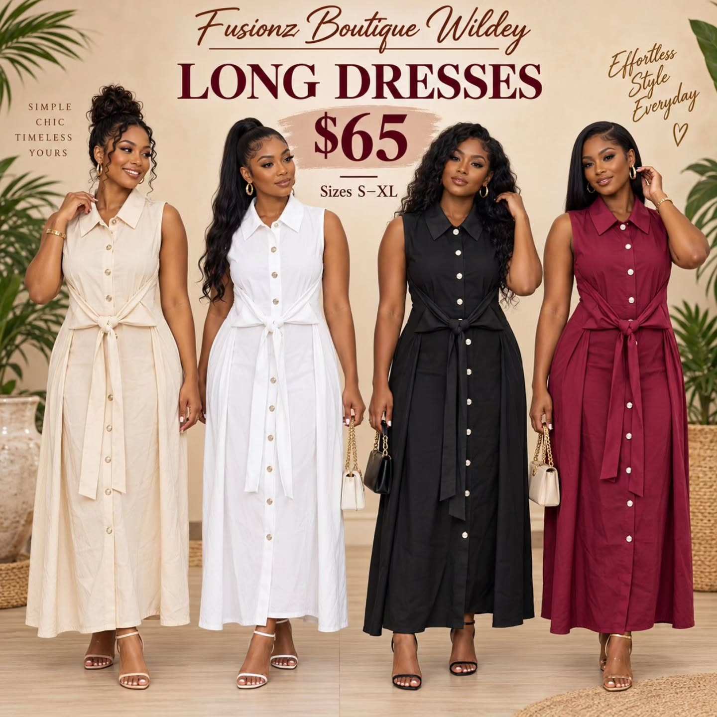 Long Dresses at $65 – Fusionz Boutique Wildey