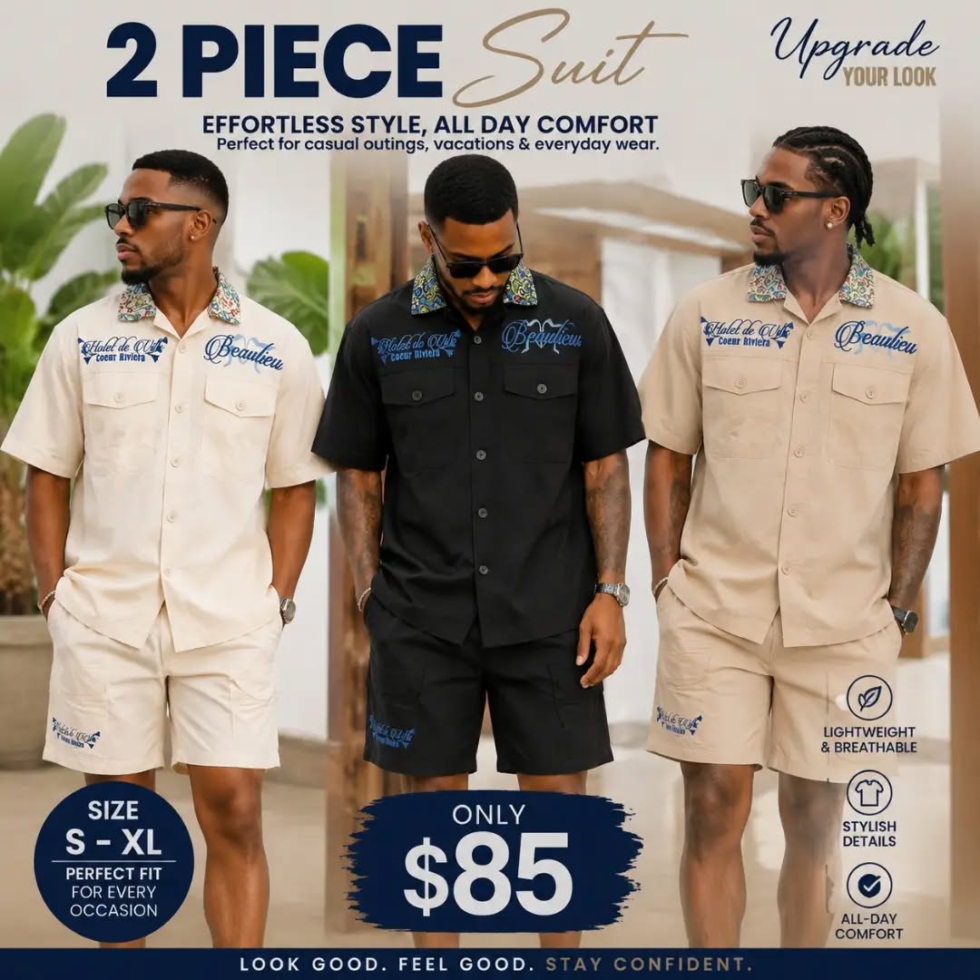 2-Piece Men's Suits – Only $85 (Patterned) & $80 (Solid) at Fusionz Boutique Wildey