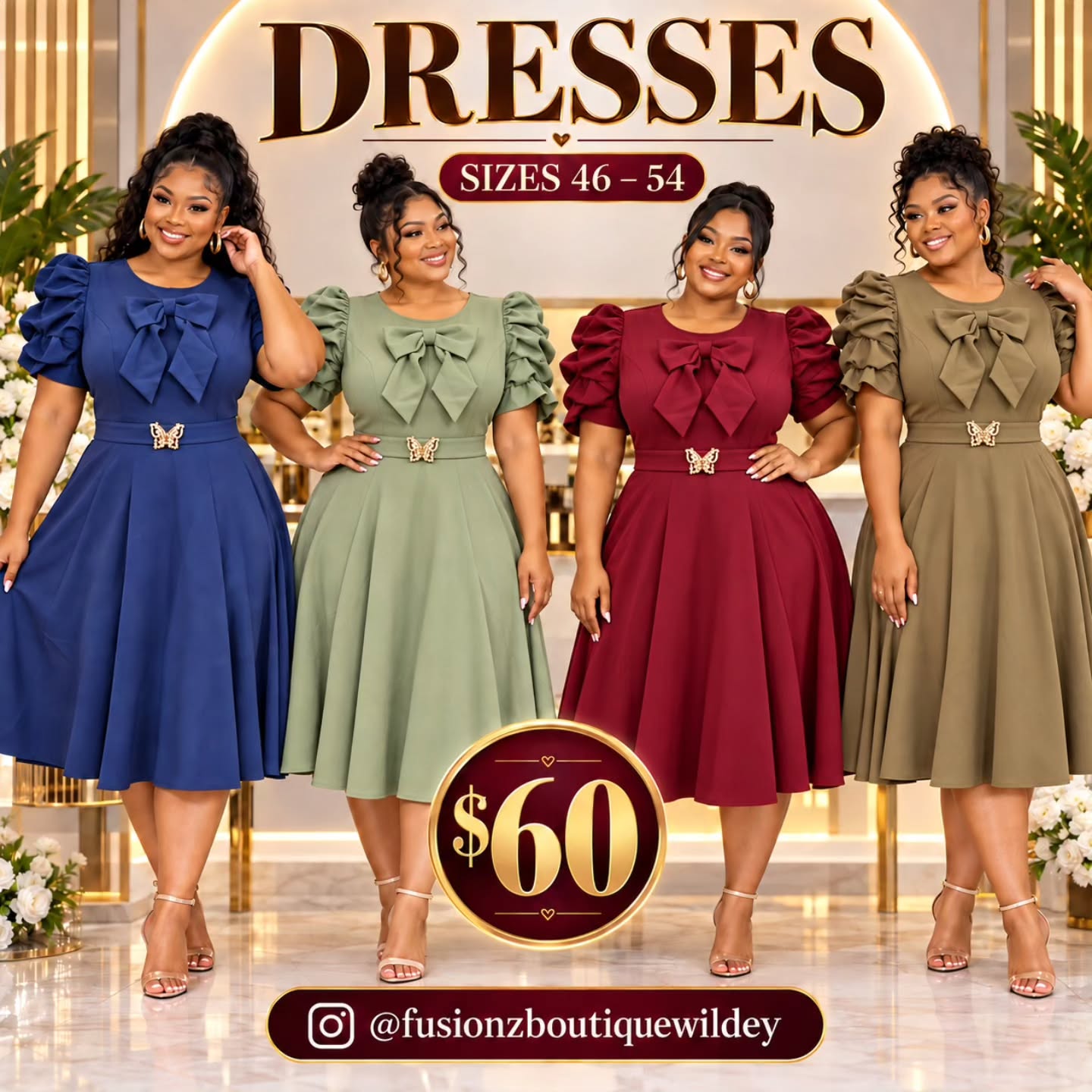 Plus-Size Dresses at $60 – Sizes 46–54