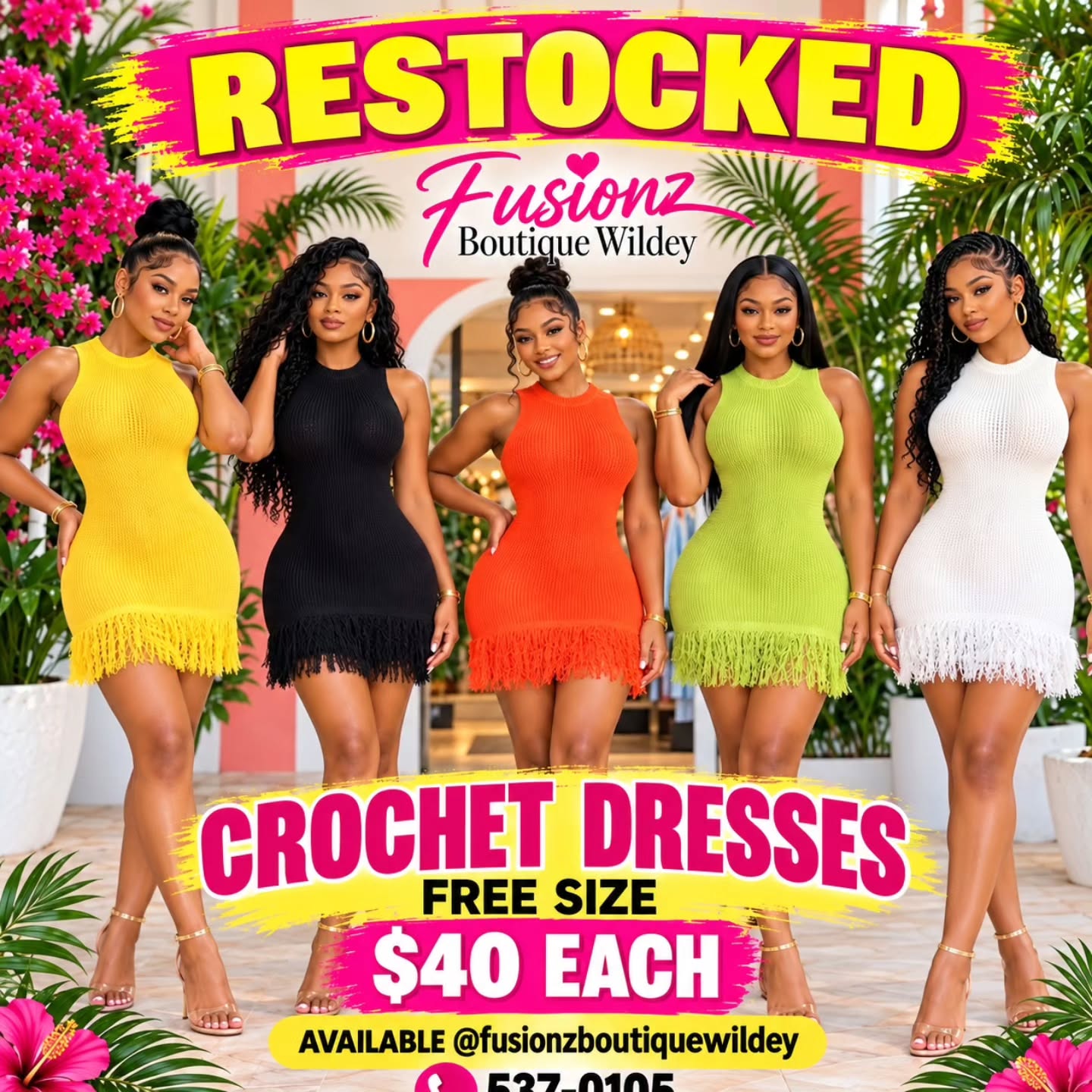 Restocked Crochet Dresses – $40 Each