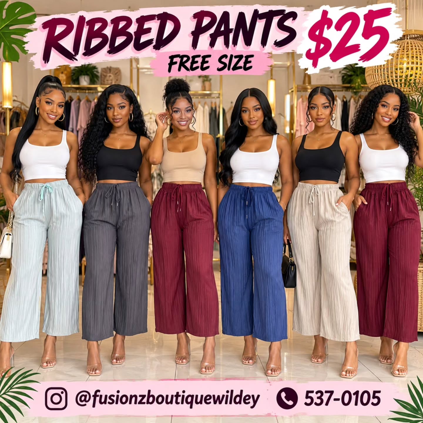 Pants & Short Pants $20 – Free Size at Fusionz Boutique Wildey
