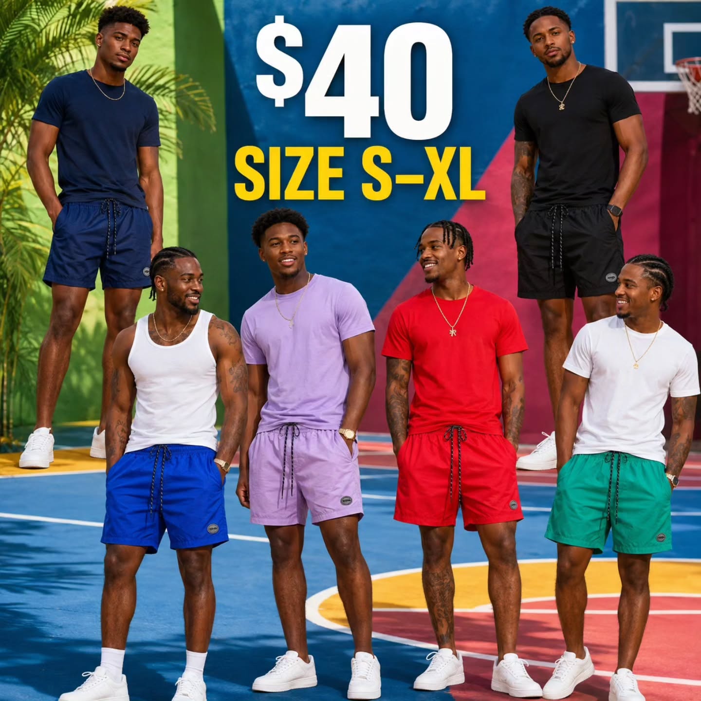 Men's Beach Shorts – $35 & $40 | Sizes S–XL at Fusionz Boutique Wildey