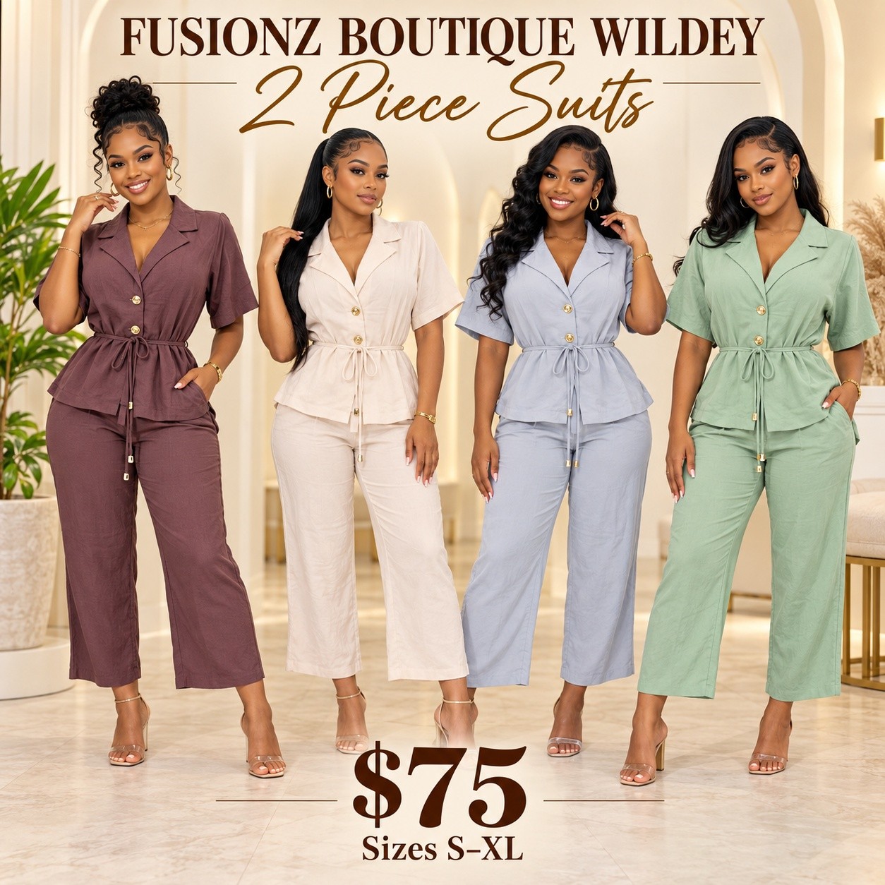 2 Piece Sets & Suits from $25 at Fusionz Boutique Wildey