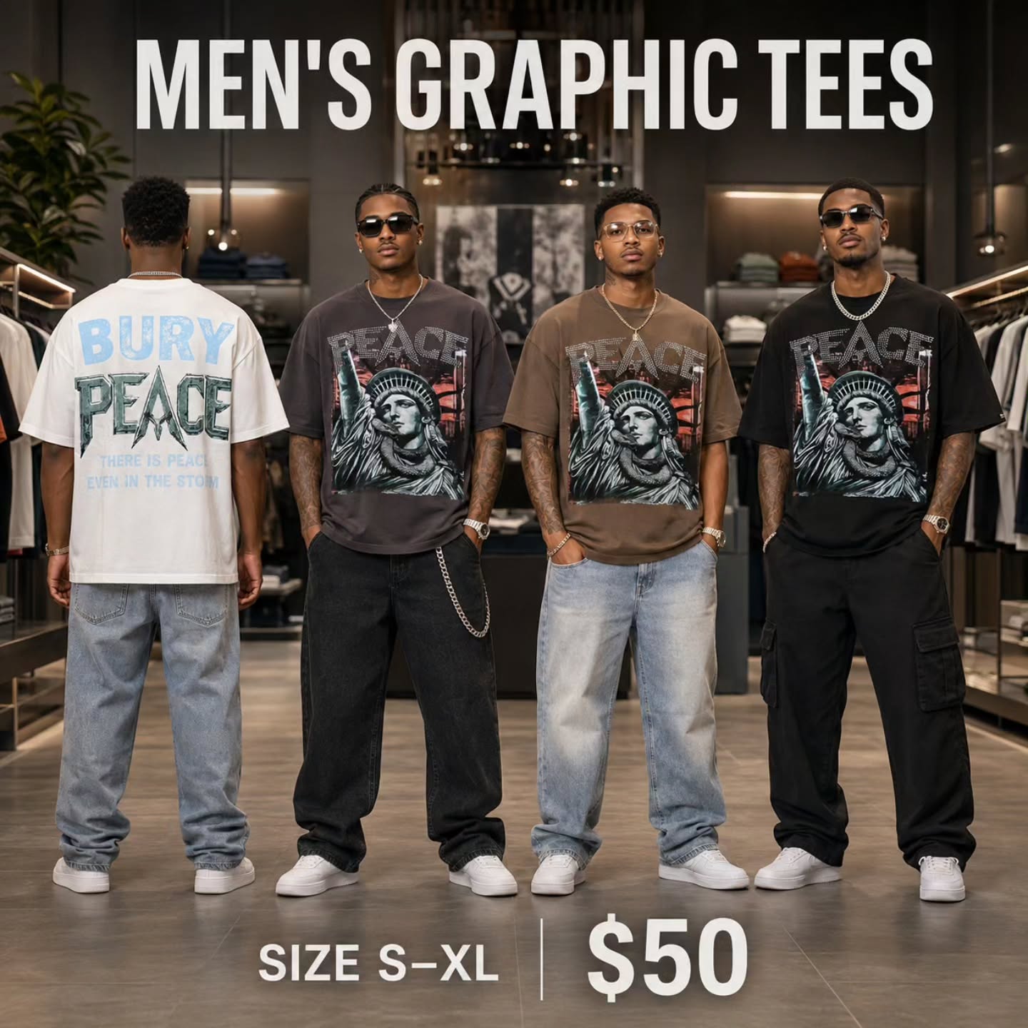 Men's Sleeveless Tees & Graphic Tees at Fusionz Boutique Wildey