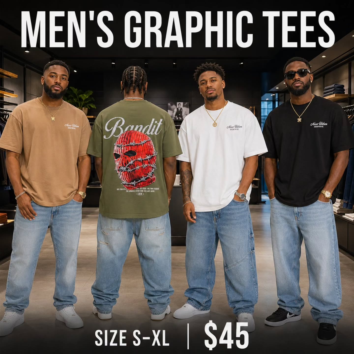 Men's Sleeveless Tees & Graphic Tees at Fusionz Boutique Wildey