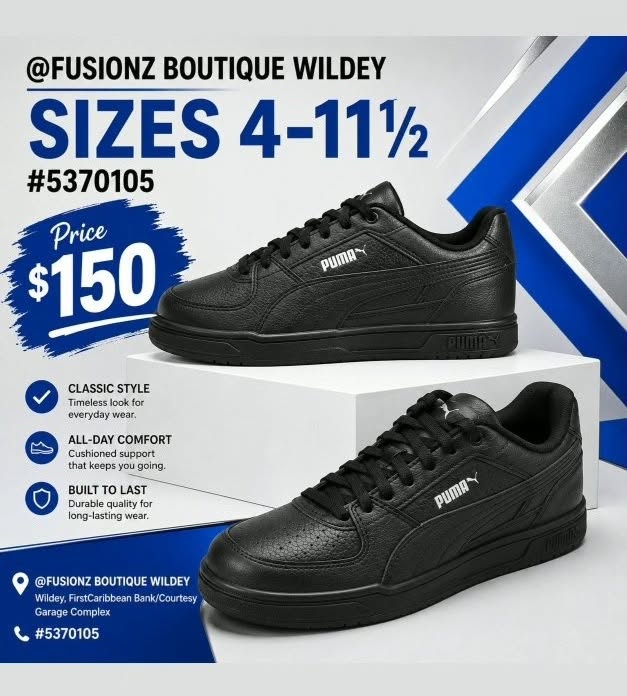 Puma Sneakers at Fusionz Boutique Wildey – From $150
