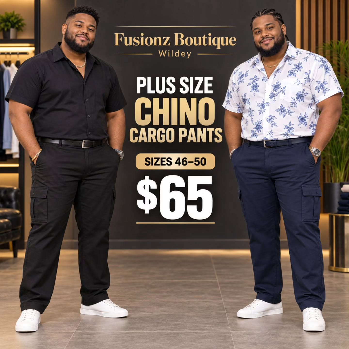 Plus Size Men's Clothing at $65 – Chino Cargo Pants, Chino Pants & Ice Jeans